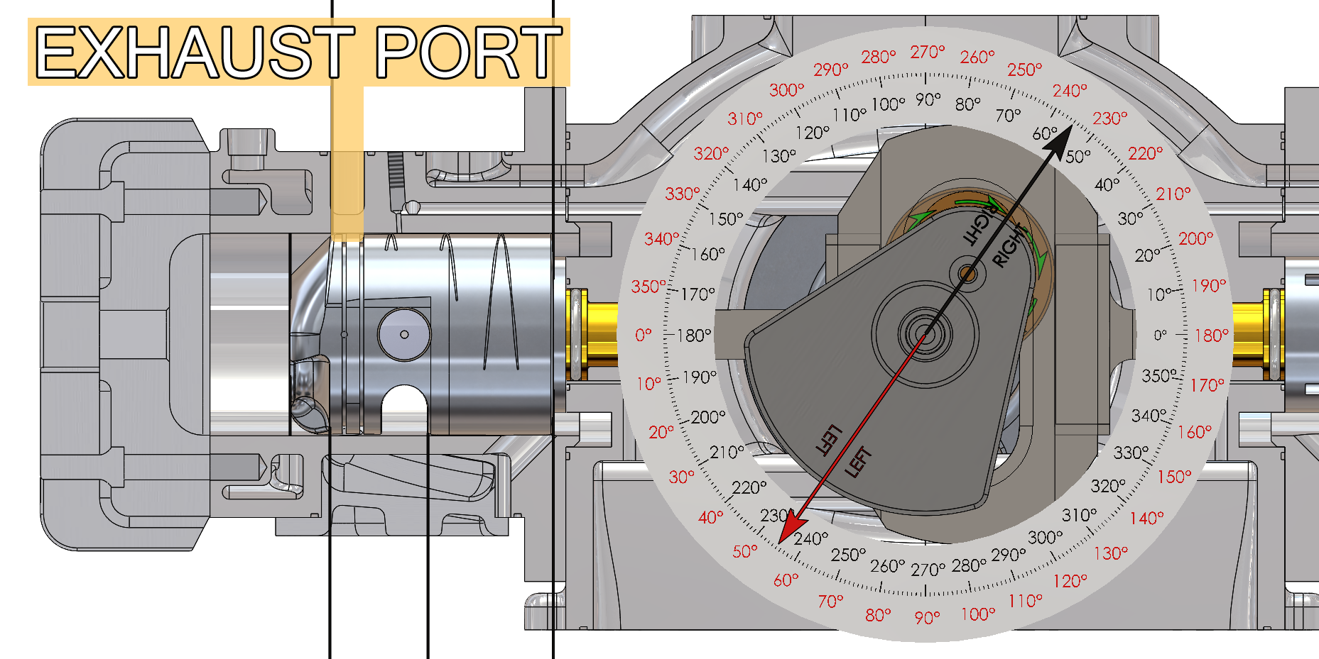 Exhaust Ports Left Cylinder