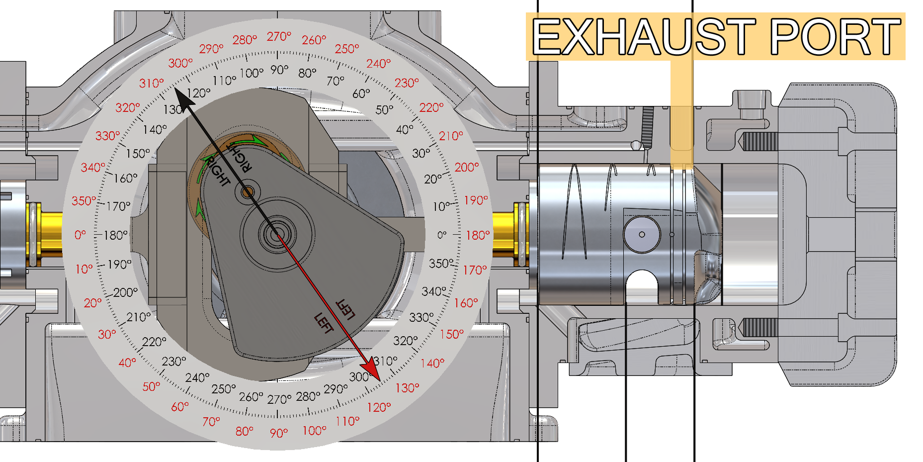 Exhaust Ports Right Cylinder