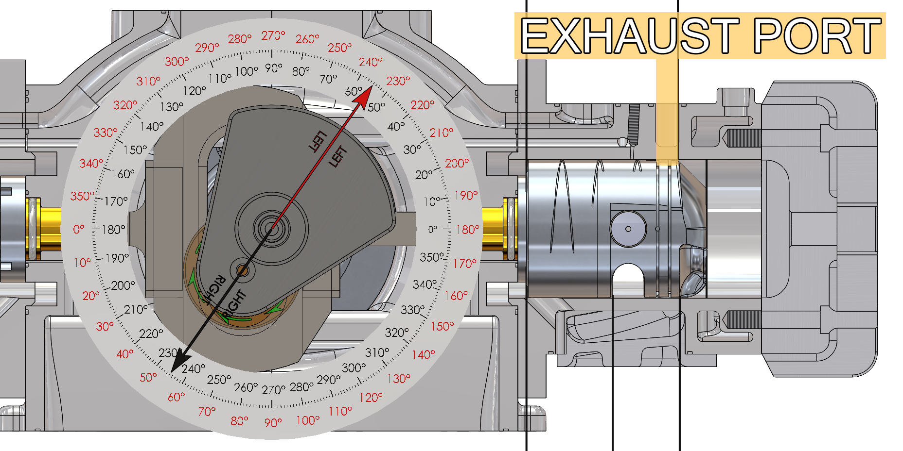 Exhaust Ports Right Cylinder