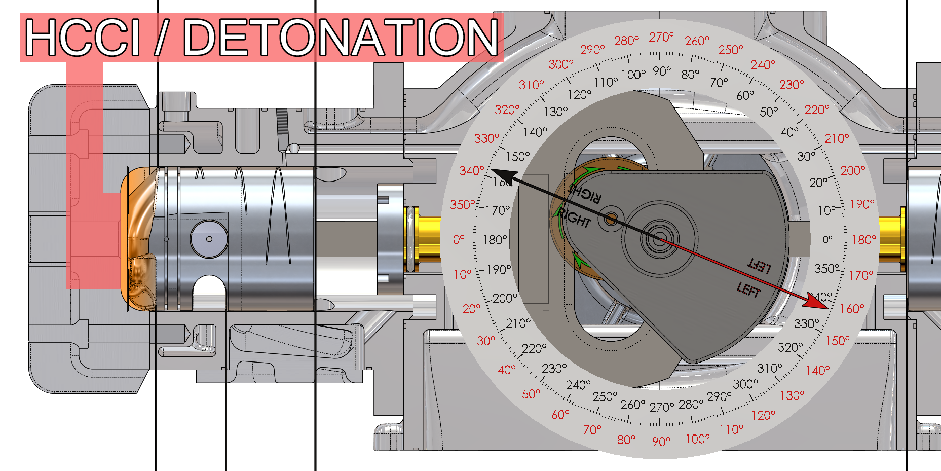 HCCI/Detonation Left Cylinder