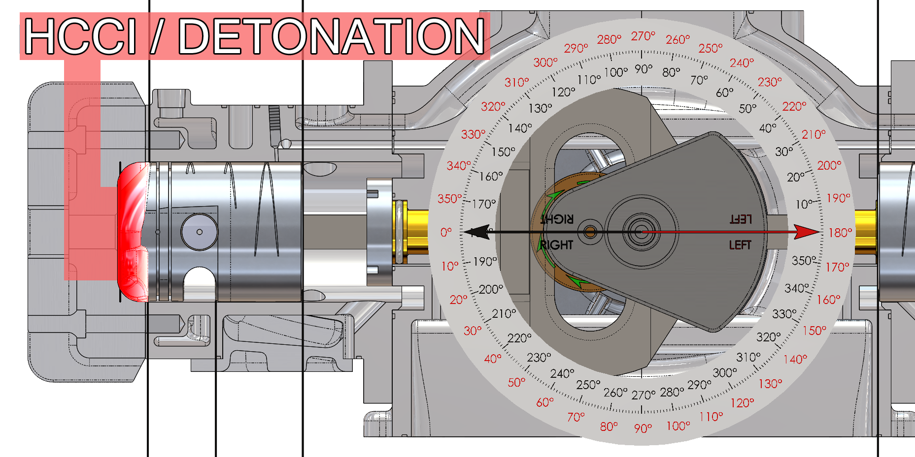 HCCI/Detonation Left Cylinder