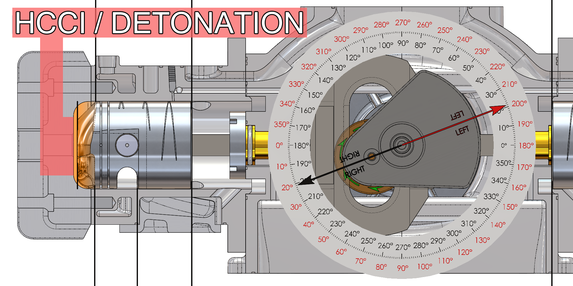 HCCI/Detonation Left Cylinder