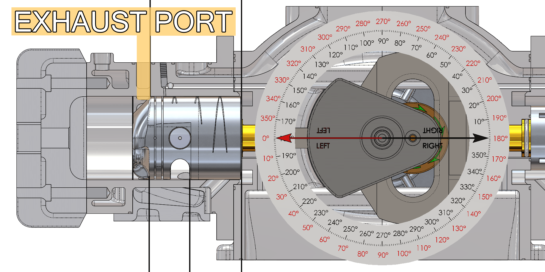 Exhaust Ports Left Cylinder
