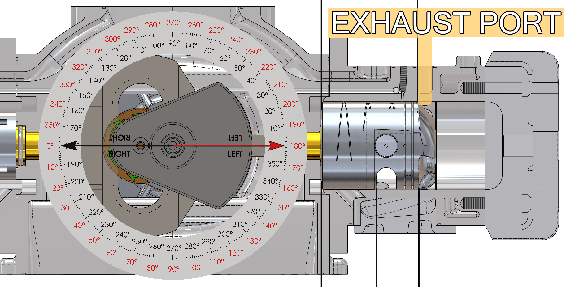 Exhaust Ports Right Cylinder